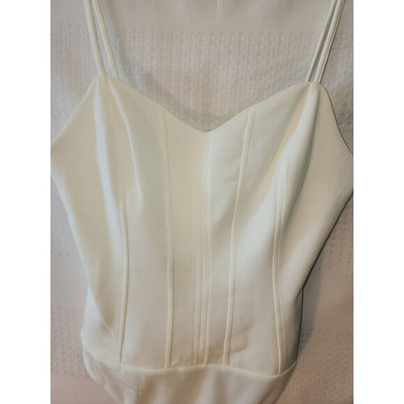Intempo Thong Bodysuit Pink Womens Size Small White One Piece Party Snap Closer - Picture 5 of 6